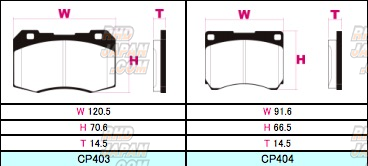 Project μ HYPER CARBON PAD Kai BP-102K Project Mu Brake Pads Type